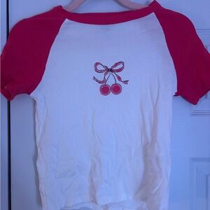 Cherry Bow Baby Tee
